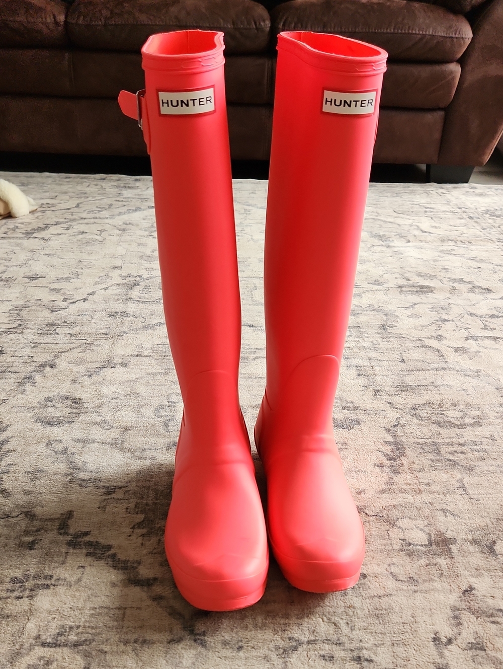 Hunter Tall Coral Rain Boots